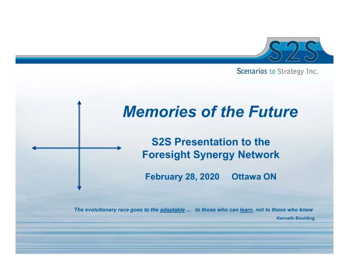 memories of the future