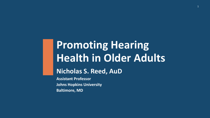 health in older adults
