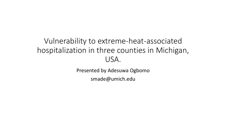 vulnerability to extreme heat associated