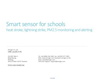 Smart sensor for schools  heat stroke, lightning strike, PM2.5 monitoring and alerting  Aimagin