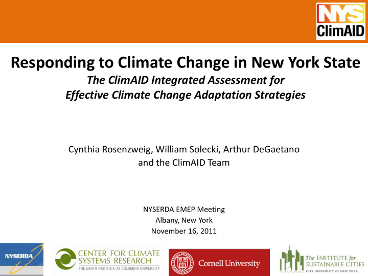 responding to climate change in new york state