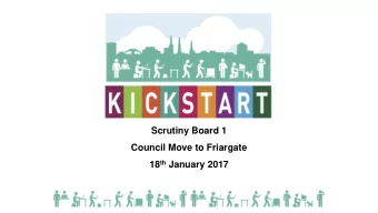 Council Move to Friargate 18 th January 2017  Council Move to Friargate  What you agreed  What has