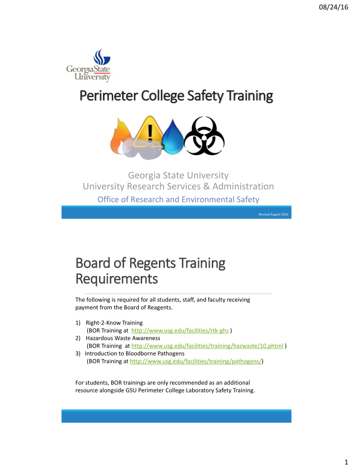 perimeter college safety training