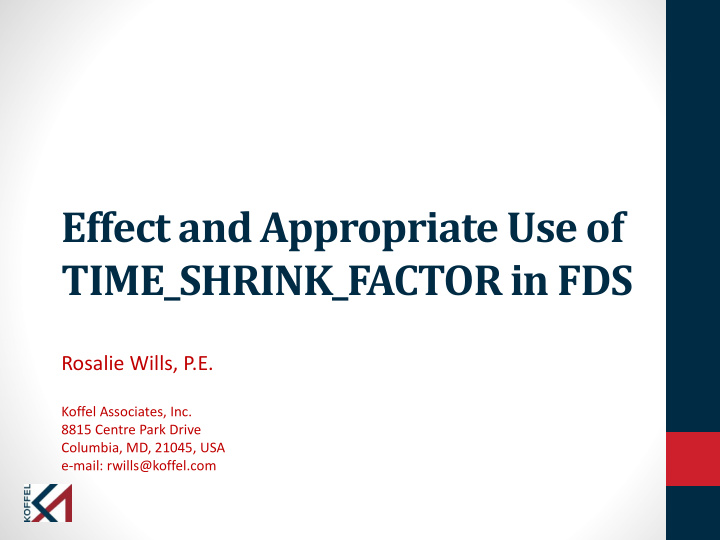 time shrink factor in fds