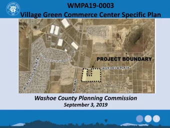 WMPA19-0003  Village Green Commerce Center Specific Plan  Washoe County Planning Commission