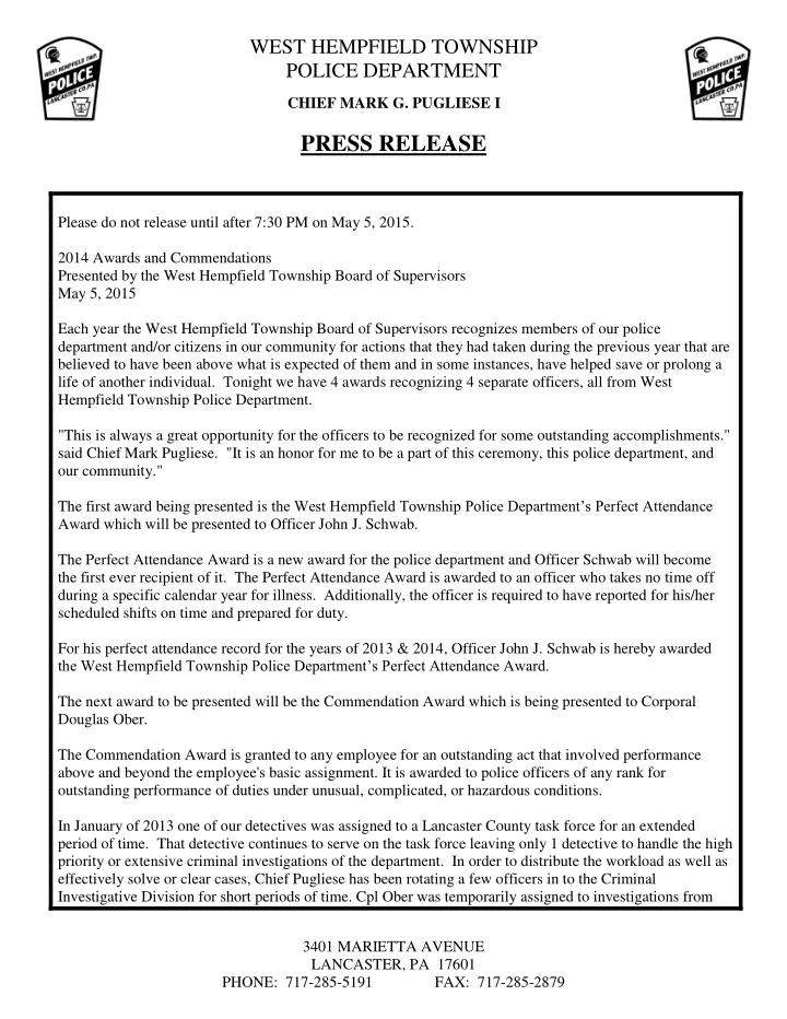 press release