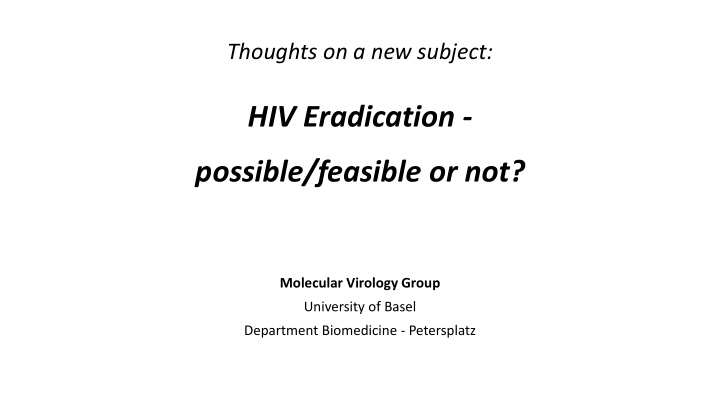 hiv eradication