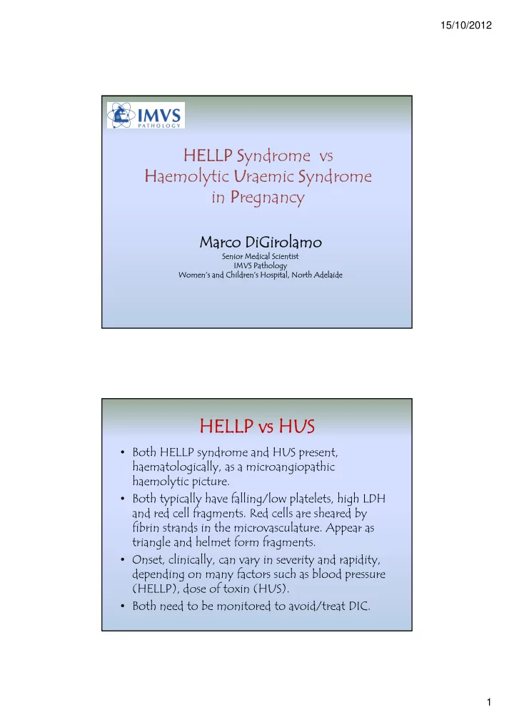 hellp hellp vs hus vs hus