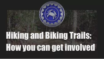 Hiking and Biking Trails:  How you can get involved  ESIMBA  Eastern  Shore chapter of the