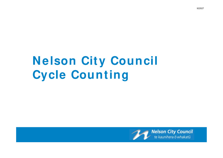 nelson city council cycle counting
