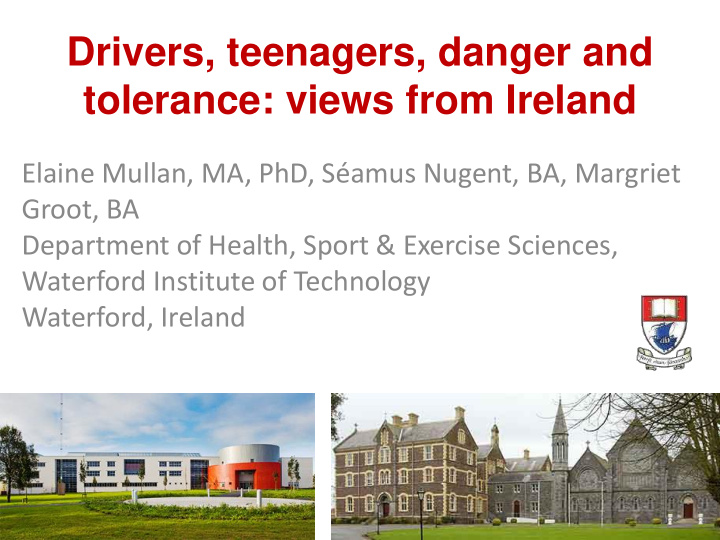 tolerance views from ireland elaine mullan ma phd s amus