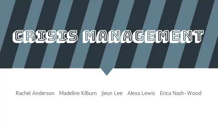 crisis management