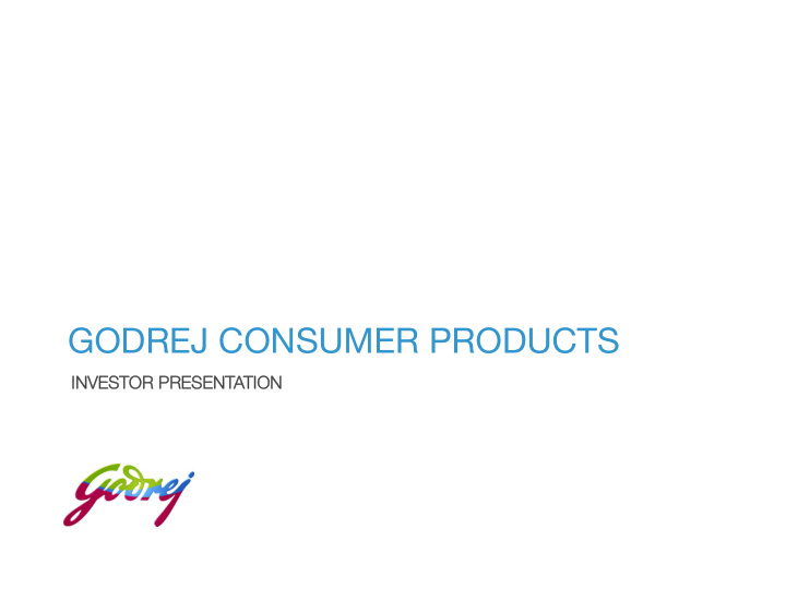 godrej consumer products