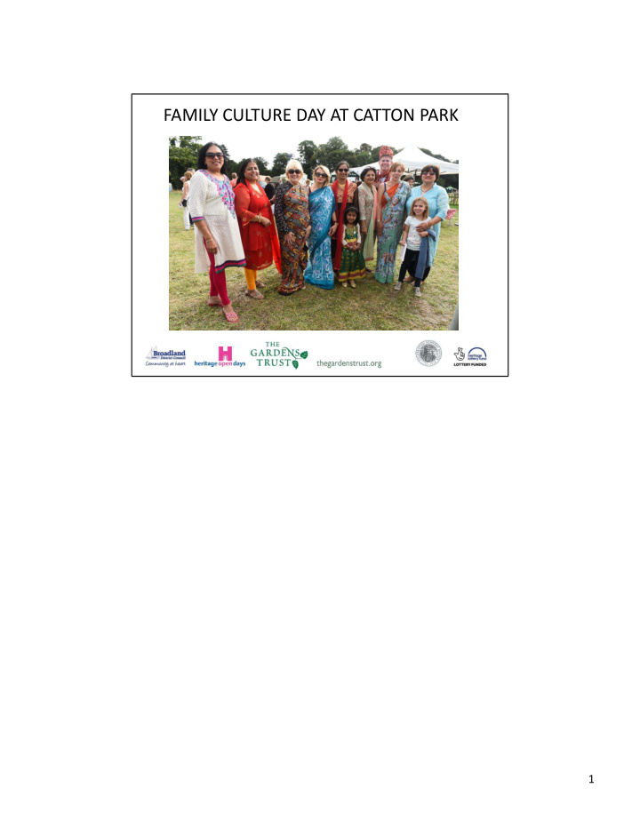 family culture day at catton park