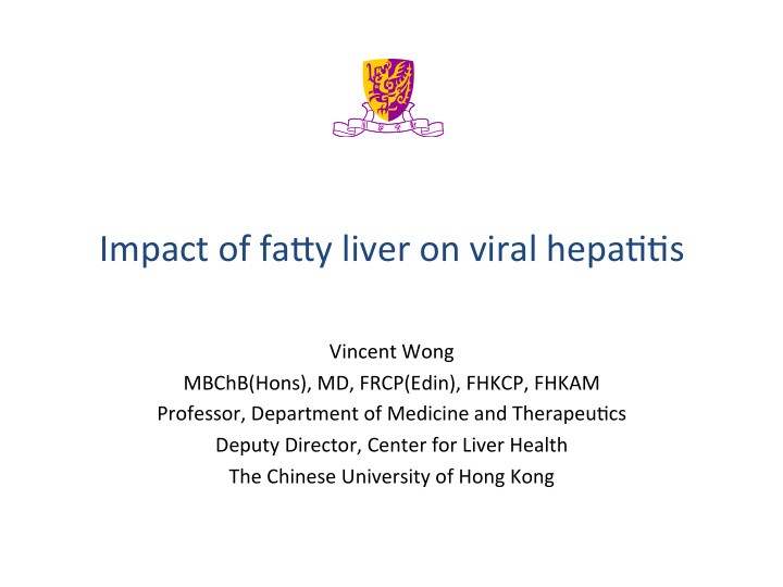 impact of fa y liver on viral hepa33s