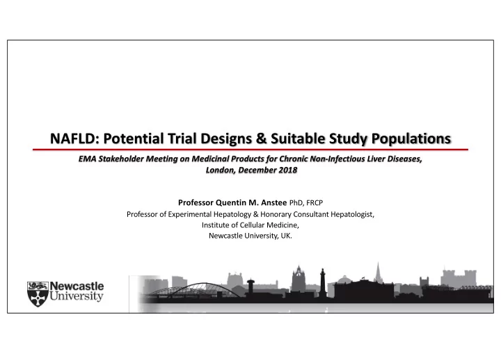 nafld potential trial designs amp suitable study