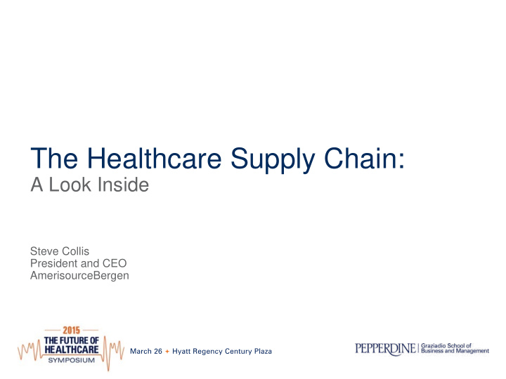 the healthcare supply chain