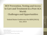 hcv prevention testing and access to care and treatment