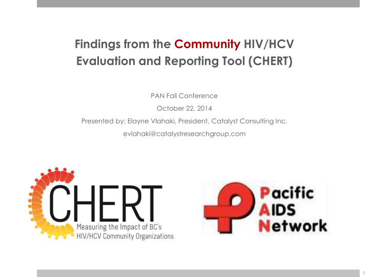 evaluation and reporting tool chert