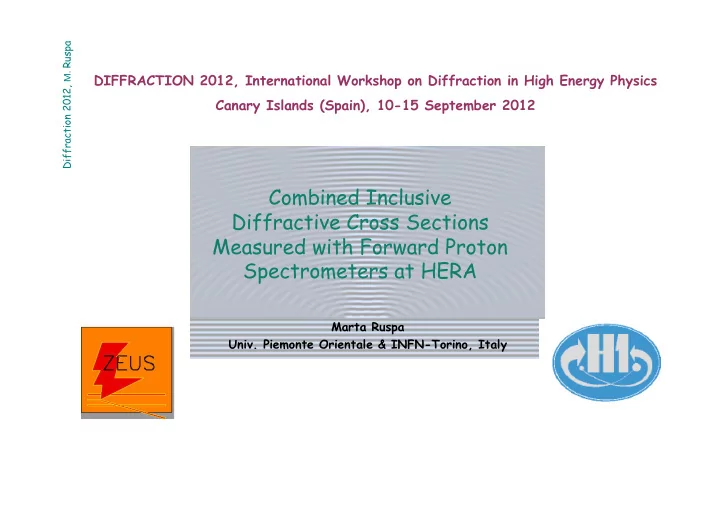 combined inclusive diffractive cross sections measured