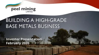 February 2020  1  Capital Structure - ASX: PEX  3 Year Share Price Performance  Shares on issue: