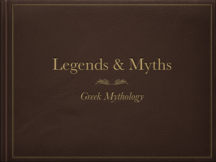 legends amp myths