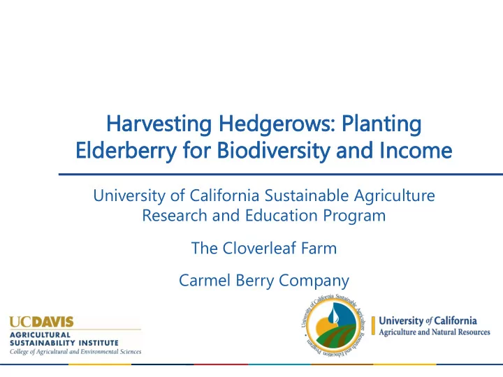 har arves esting ting hedger dgerows ows planting anting