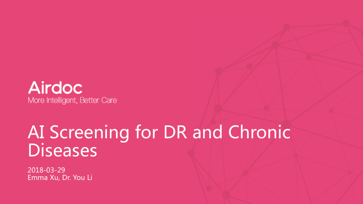ai screening for dr and chronic diseases