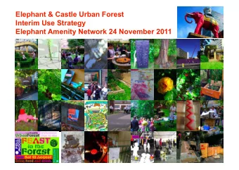 Elephant &amp; Castle Urban Forest  Interim Use Strategy  Elephant Amenity Network 24 November 2011