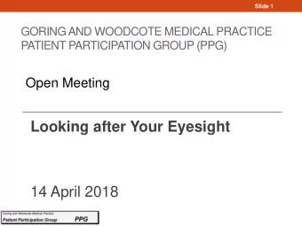 14 April 2018  Slide 2  Agenda  The New Practice Website  Julia Beasley  Ophthalmology