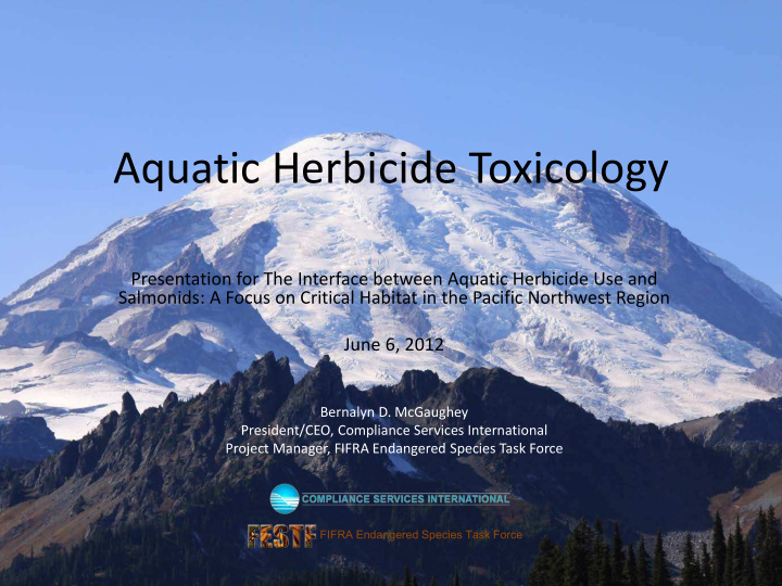 aquatic herbicide toxicology