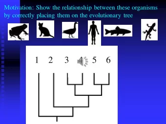 1    2     3    4    5    6  Genetic material  Can you match the species with their  correct