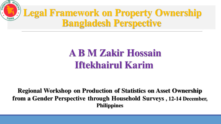 legal framework on property ownership
