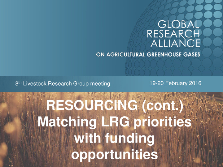 resourcing cont matching lrg priorities with funding