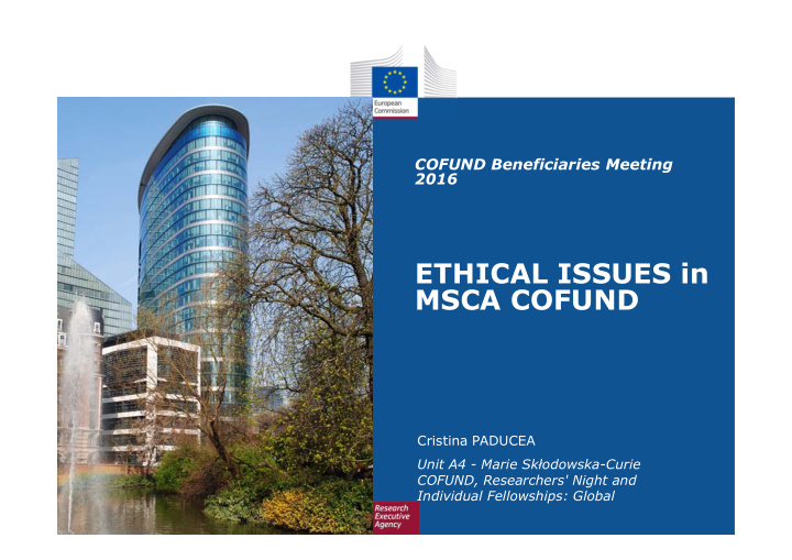 ethical issues in msca cofund