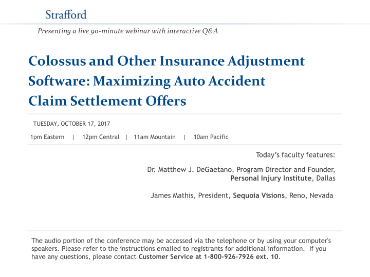 colossus and other insurance adjustment software