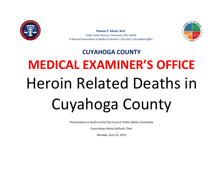 heroin related deaths in cuyahoga county