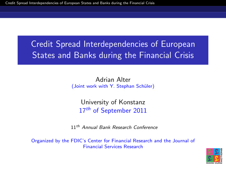 credit spread interdependencies of european states and