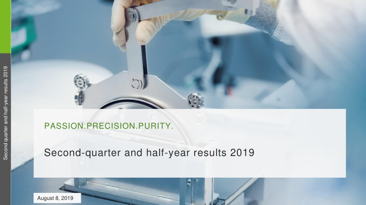 second quarter and half year results 2019