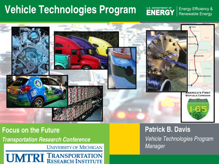 vehicle technologies program