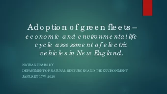 Ado ptio n o f g re e n fle e ts   e c o no mic  and e nviro nme ntal life  c yc le  asse ssme