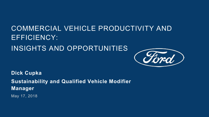 commercial vehicle productivity and efficiency insights