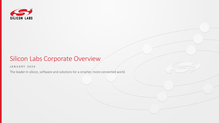 silicon labs corporate overview