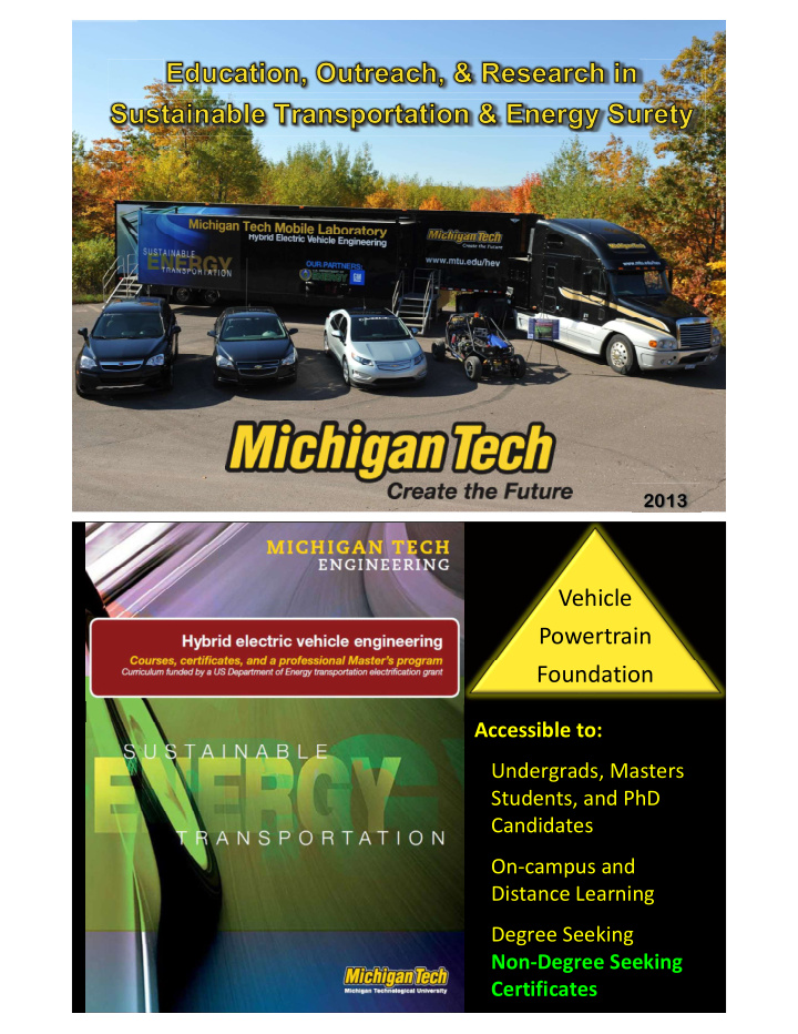 vehicle powertrain foundation