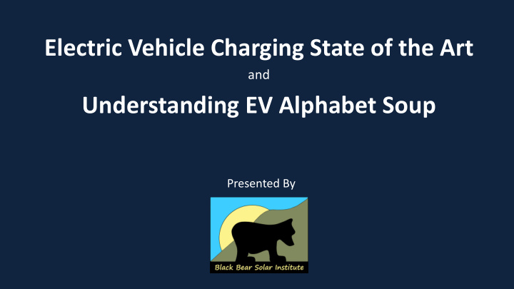 electric vehicle charging state of the art