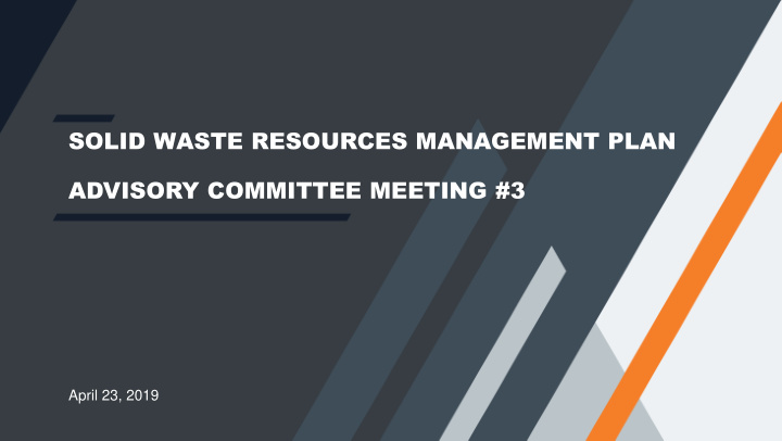 solid waste resources management plan