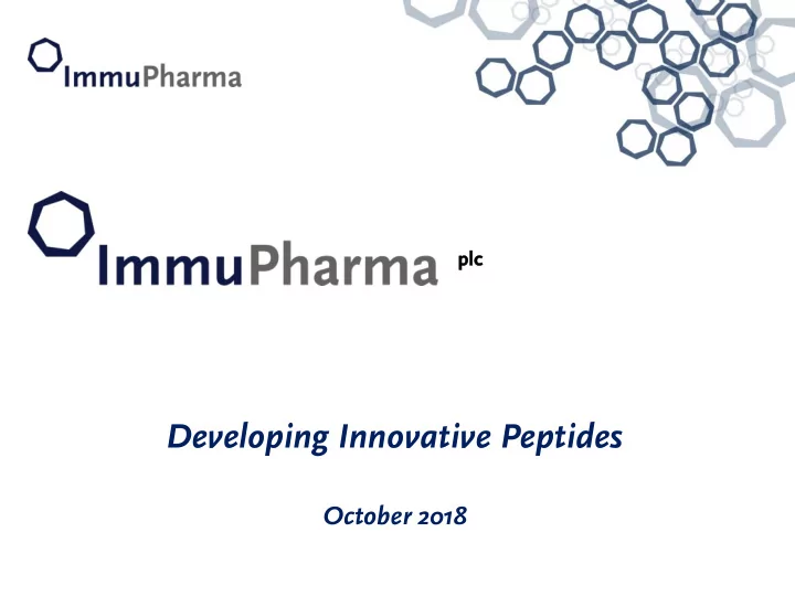 developing innovative peptides