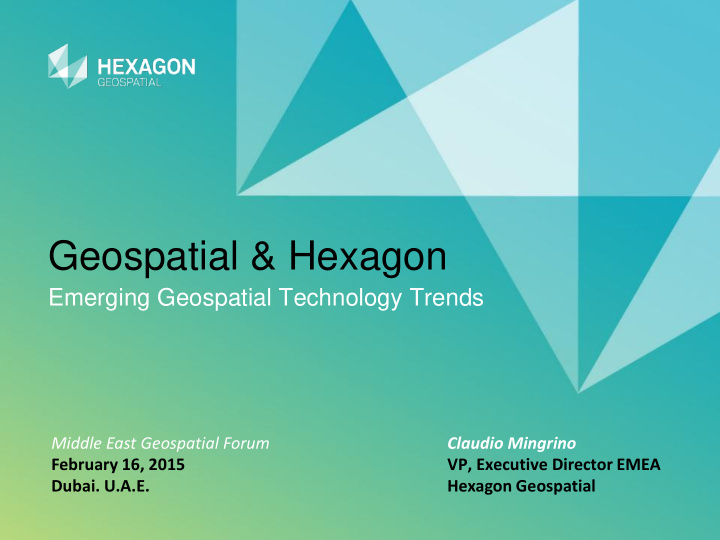 geospatial amp hexagon