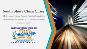 South Shore Clean Cities  Northwestern Indiana Regional Planning Commission  Environmental