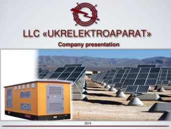 LLC  UKRELEKTROAPARAT   Company presentation  2019 LLC  UKRELEKTROAPARAT   The history of